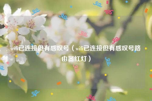wifi已连接但有感叹号（wifi已连接但有感叹号路由器红灯）